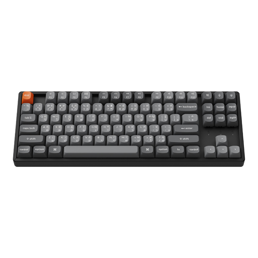 KEYBOARD (คีย์บอร์ด) KEYCHRON K8 PRO QMK/VIA WIRELESS MECHANICAL - RGB BROWN SWITCH