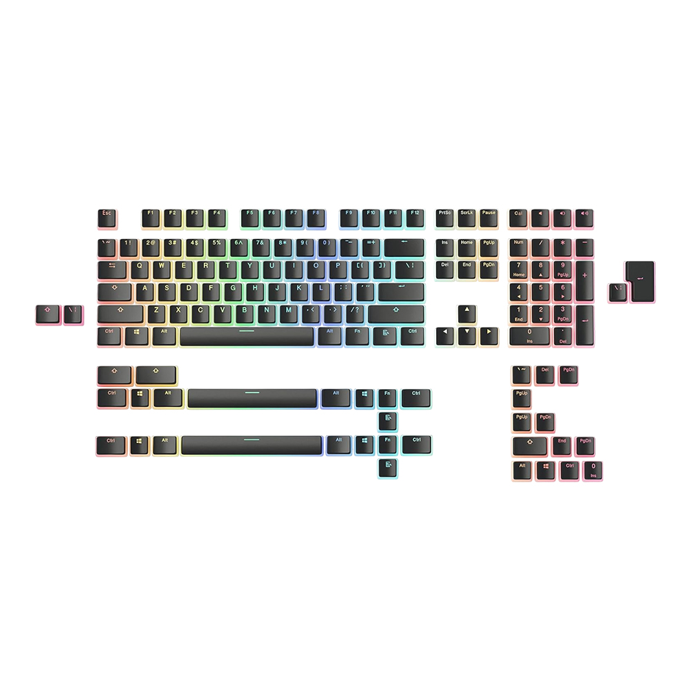 KEYCAP GLORIOUS AURA V2 PBT DOUBLE SHOT 145 KEYS ANSI/ISO - BLACK