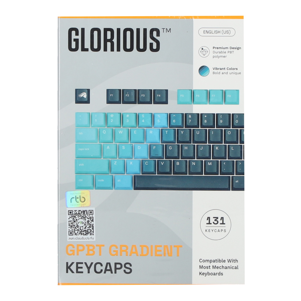 KEYCAP GLORIOUS CELESTIAL ICE 131 KEYS PBT EN - BLUE / WHITE